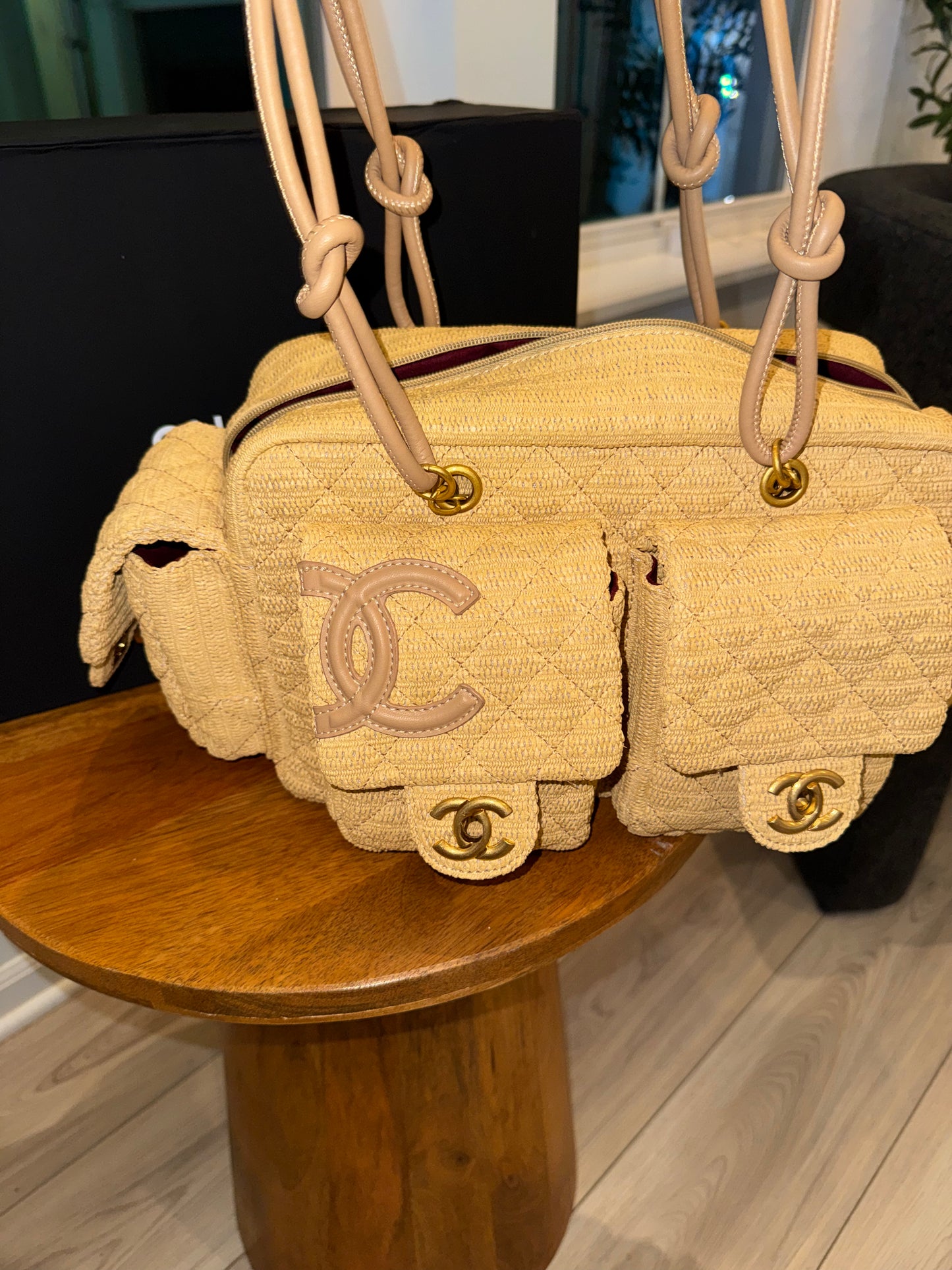 Bolsa Chanel playa top quality con caja y cubre polvo