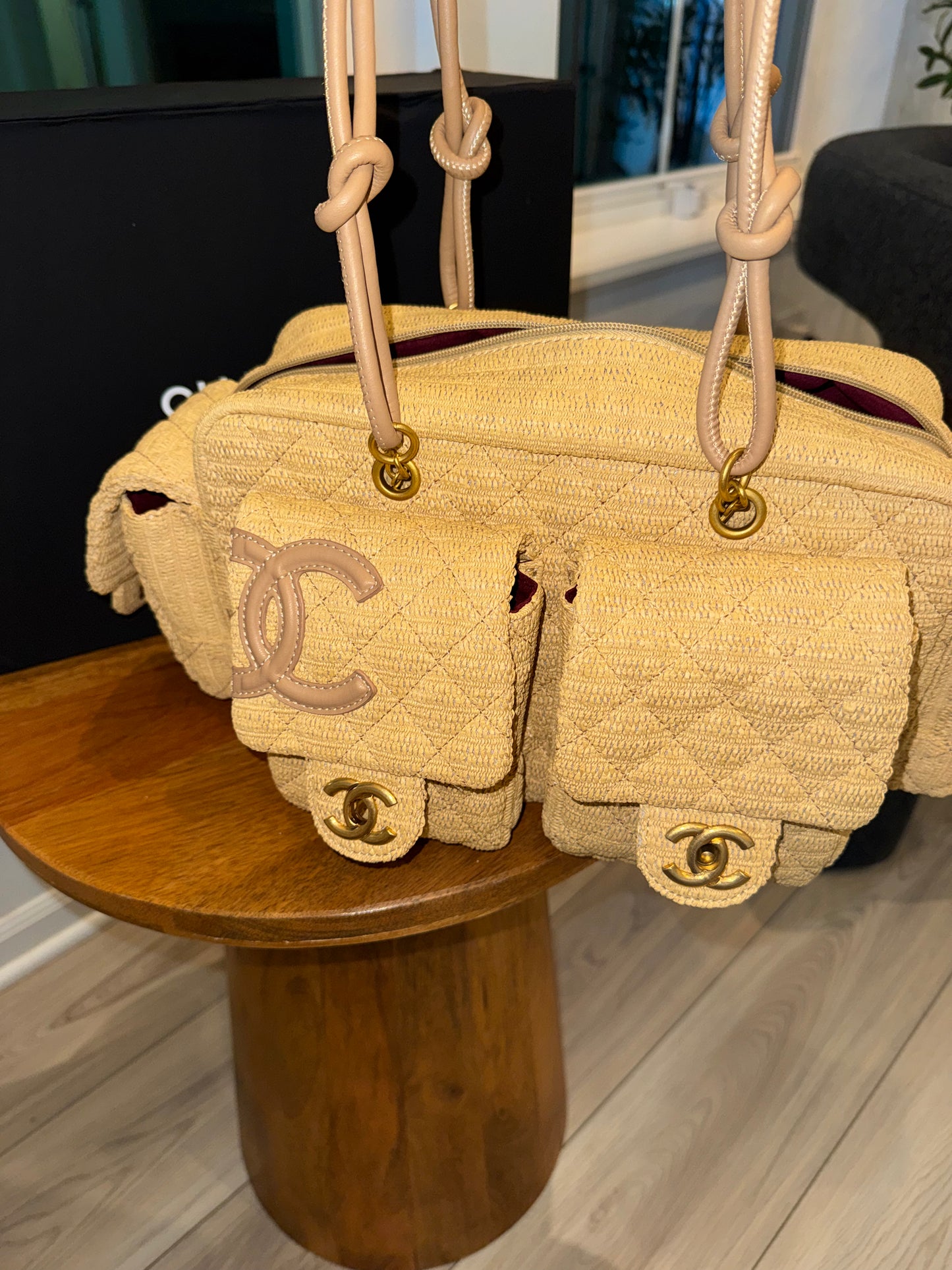 Bolsa Chanel playa top quality con caja y cubre polvo