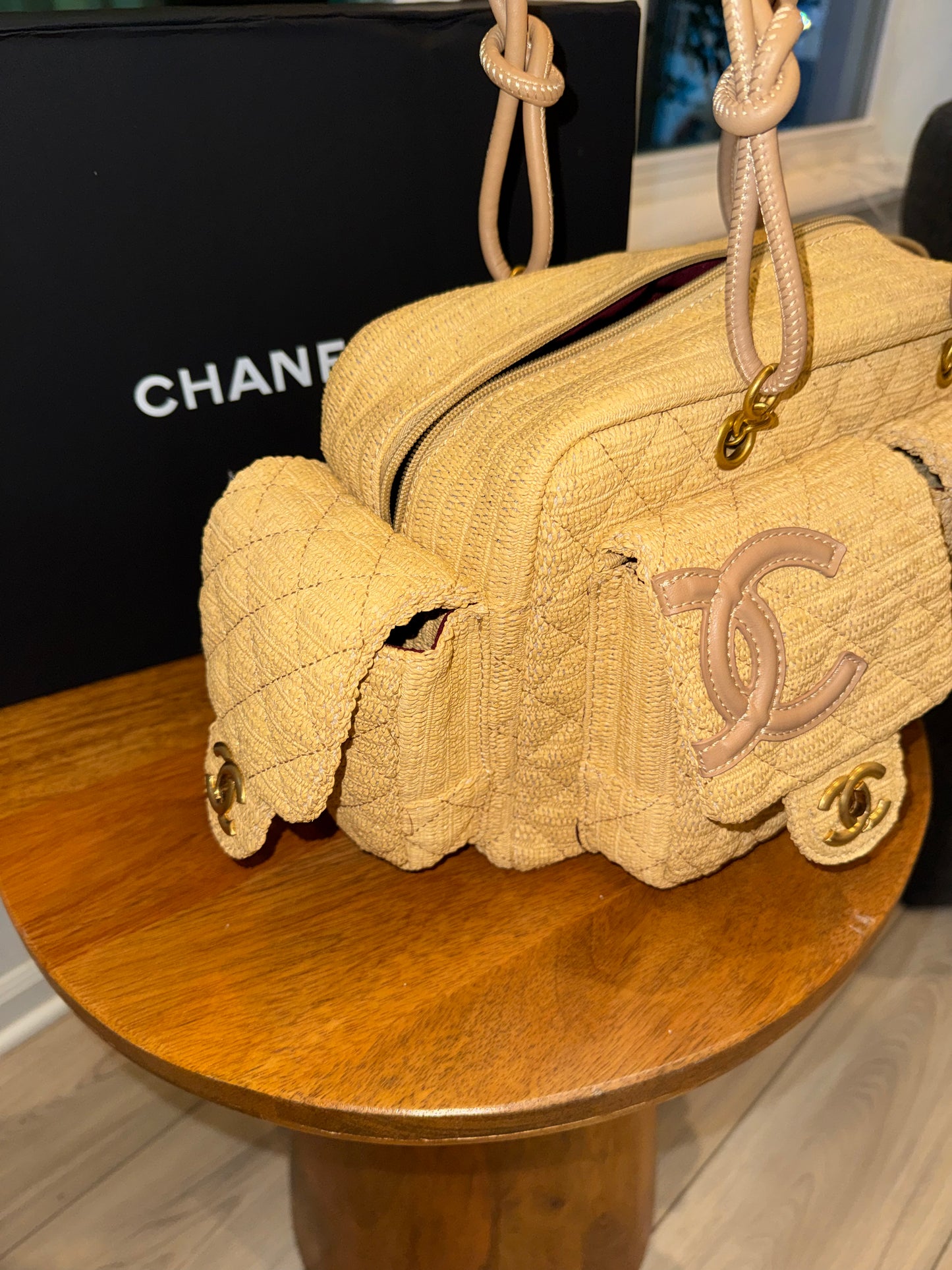 Bolsa Chanel playa top quality con caja y cubre polvo