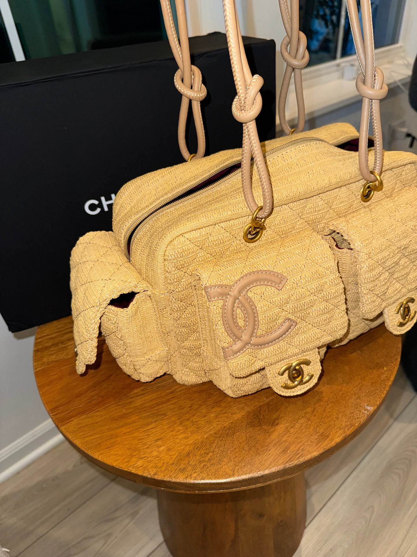 Bolsa Chanel playa top quality con caja y cubre polvo