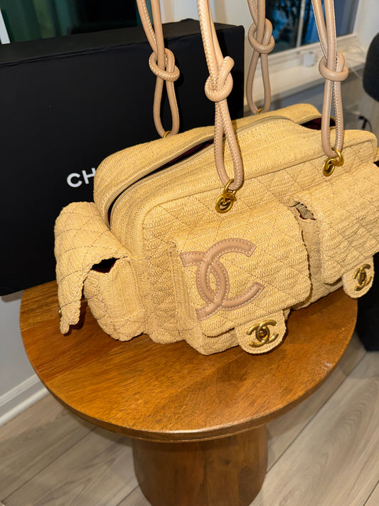 Bolsa Chanel playa top quality con caja y cubre polvo