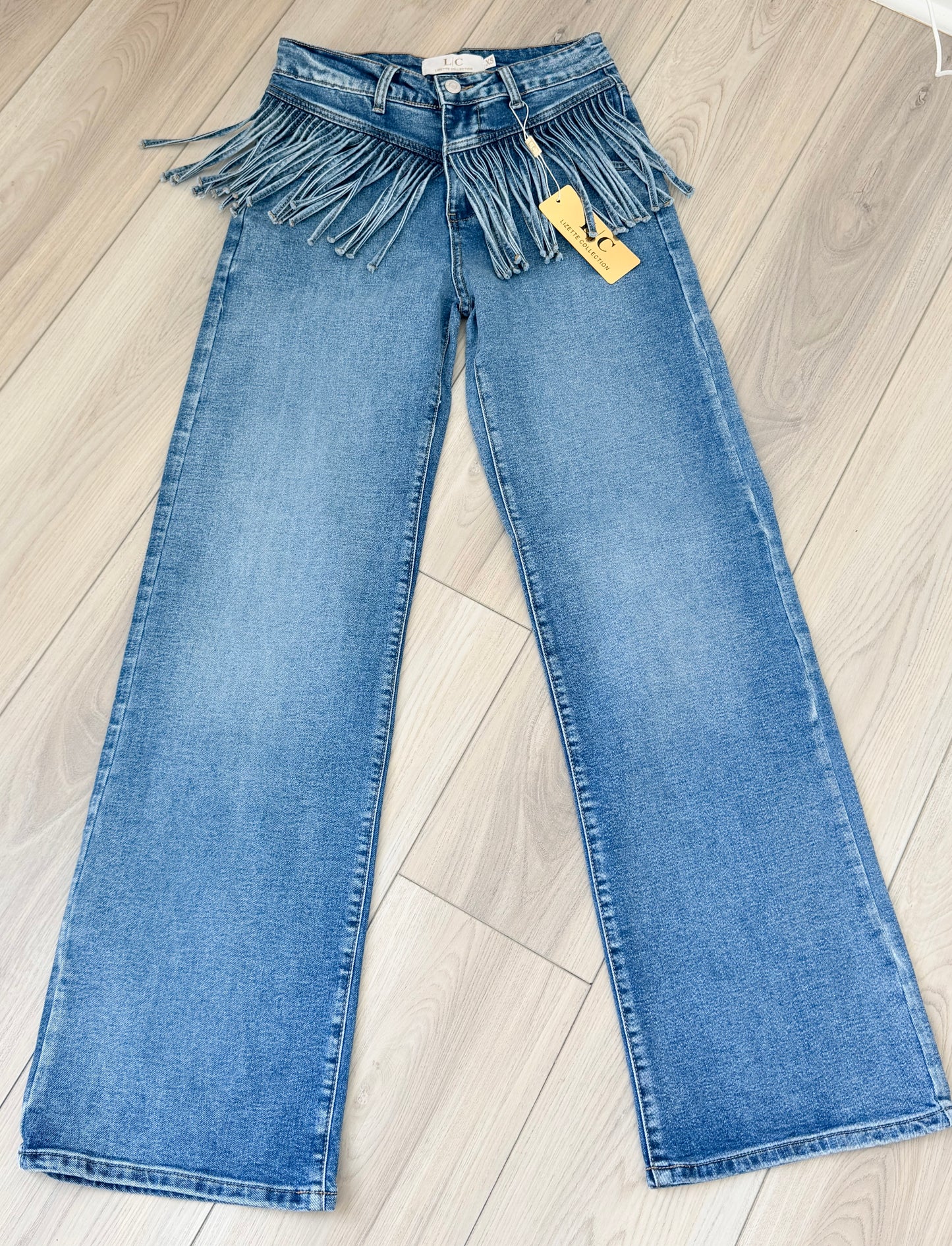 Pantalón mezclilla nuevo etiqueta XS pero viene super amplio y stretch