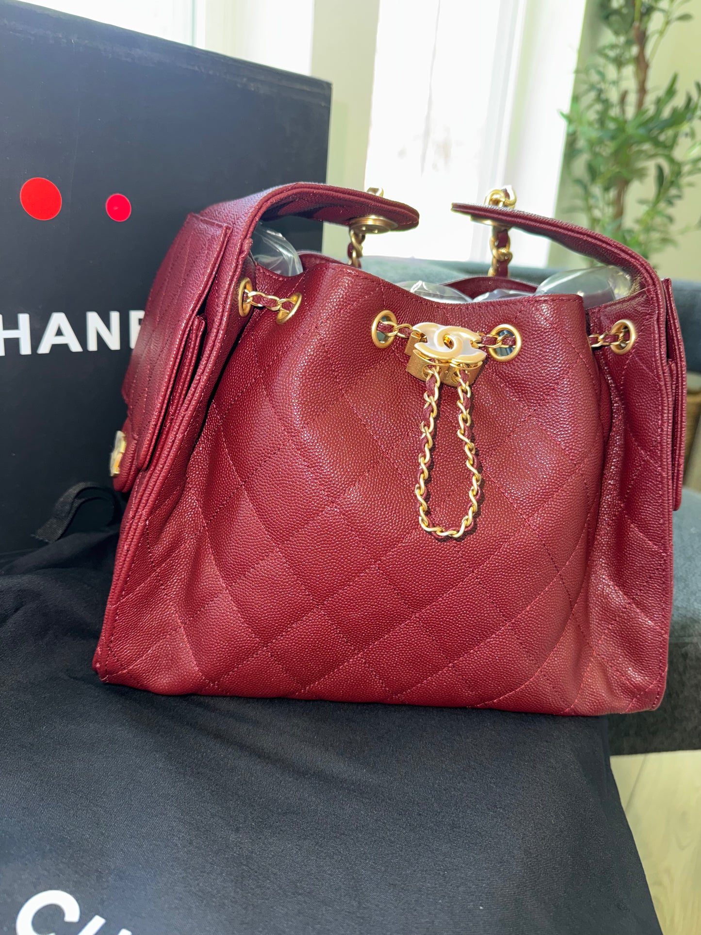 Bolsa Chanel 25 mediana top quality con caja y cubre polvo