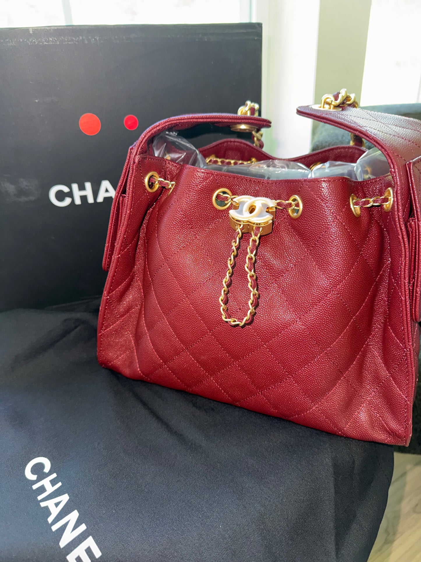 Bolsa Chanel 25 mediana top quality con caja y cubre polvo