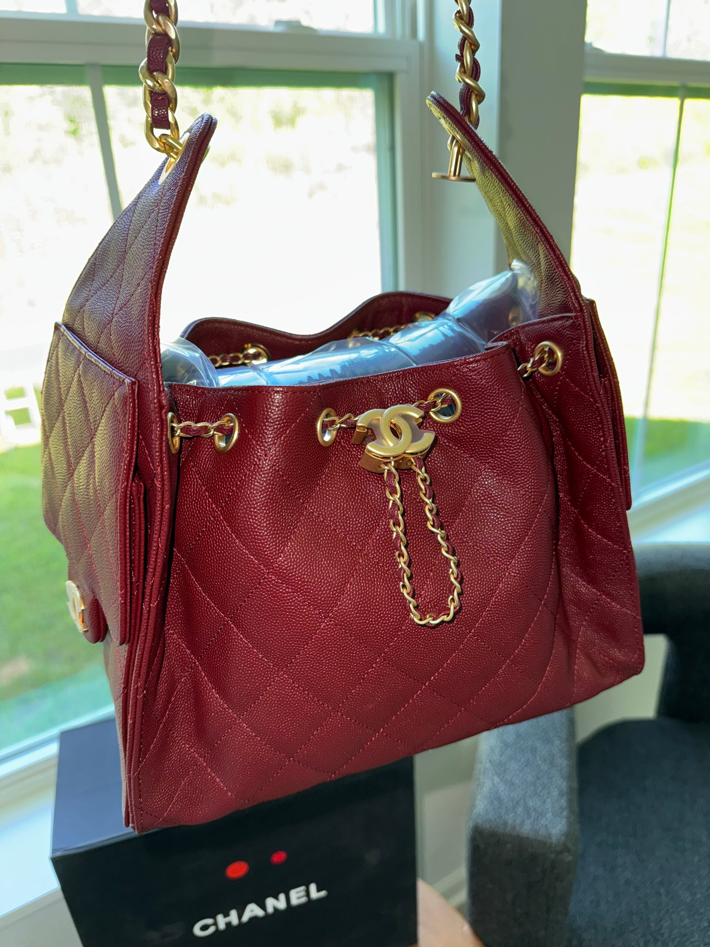 Bolsa Chanel 25 mediana top quality con caja y cubre polvo