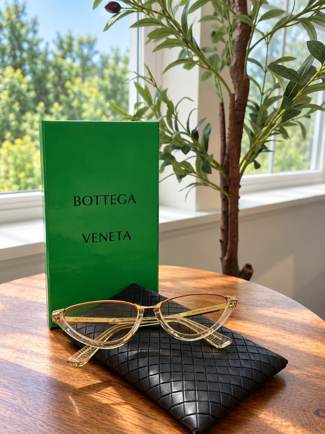Lentes bottega con caja y estuche