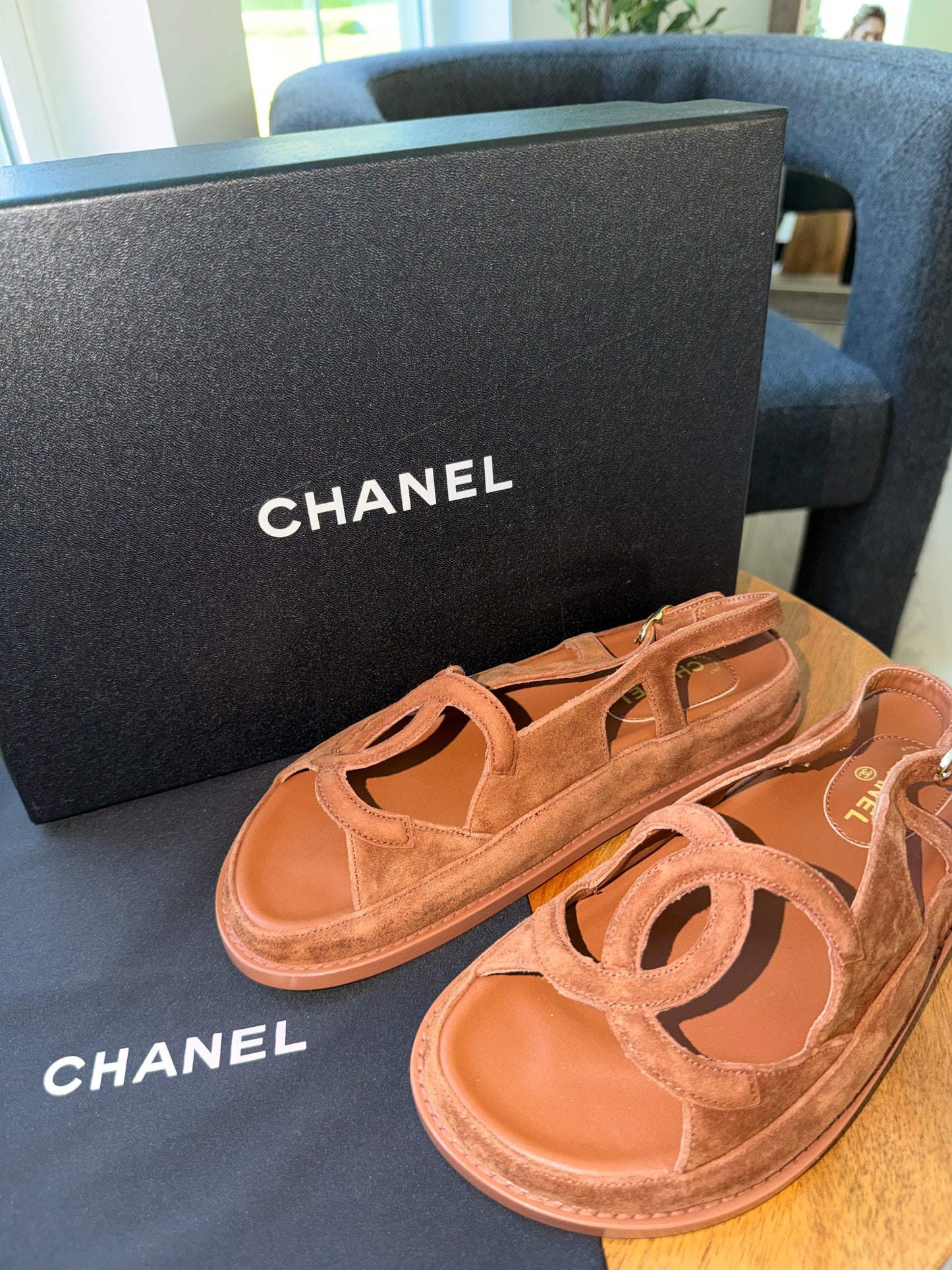 Sandalias Chanel talla 8 nueva temporada