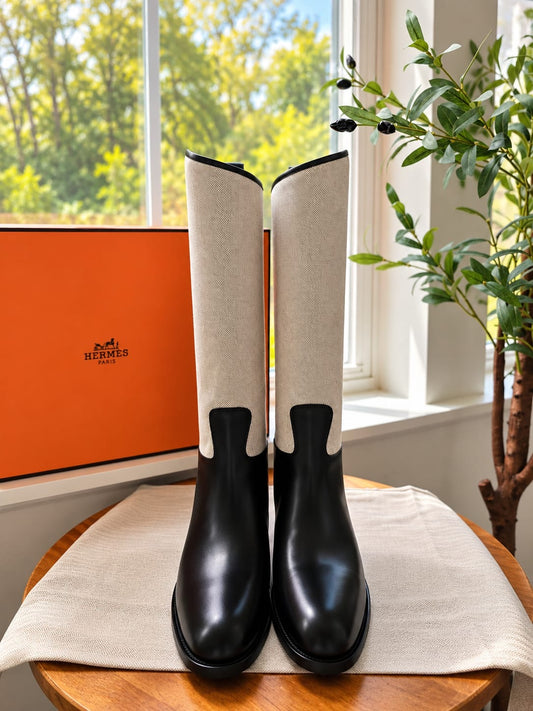 Botas Hermes talla 8 top quality con caja cubre y cubre polvo